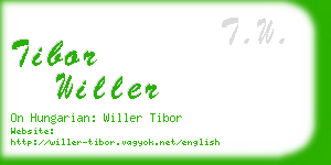 tibor willer business card